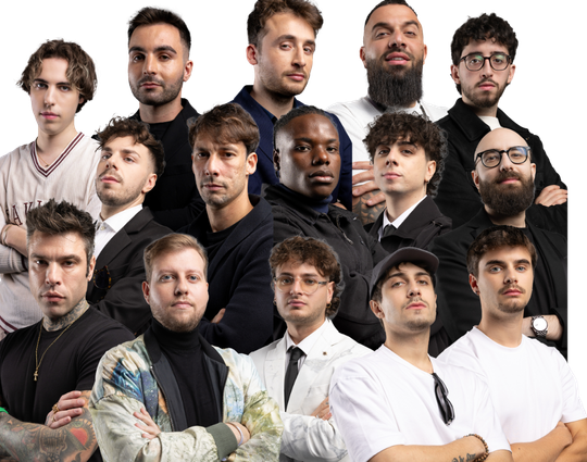 GrenBaud + PirlasV + Er Faina + En3rix + Frenezy+ Off Samuel + Sergio Cruz + Manuuxo + TheRealMarzaa + Fedez + Mirko Cisco + ZW Jackson + Blur + Luca Campolunghi