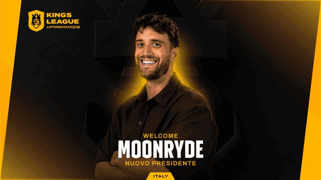 Moonryde entra nella Kings League Lottomatica.sport Italy come nuovo presidente
