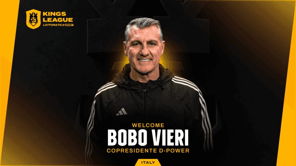 Bobo Vieri entra nella Kings League Lottomatica.sport Italy come co-presidente di D-POWER