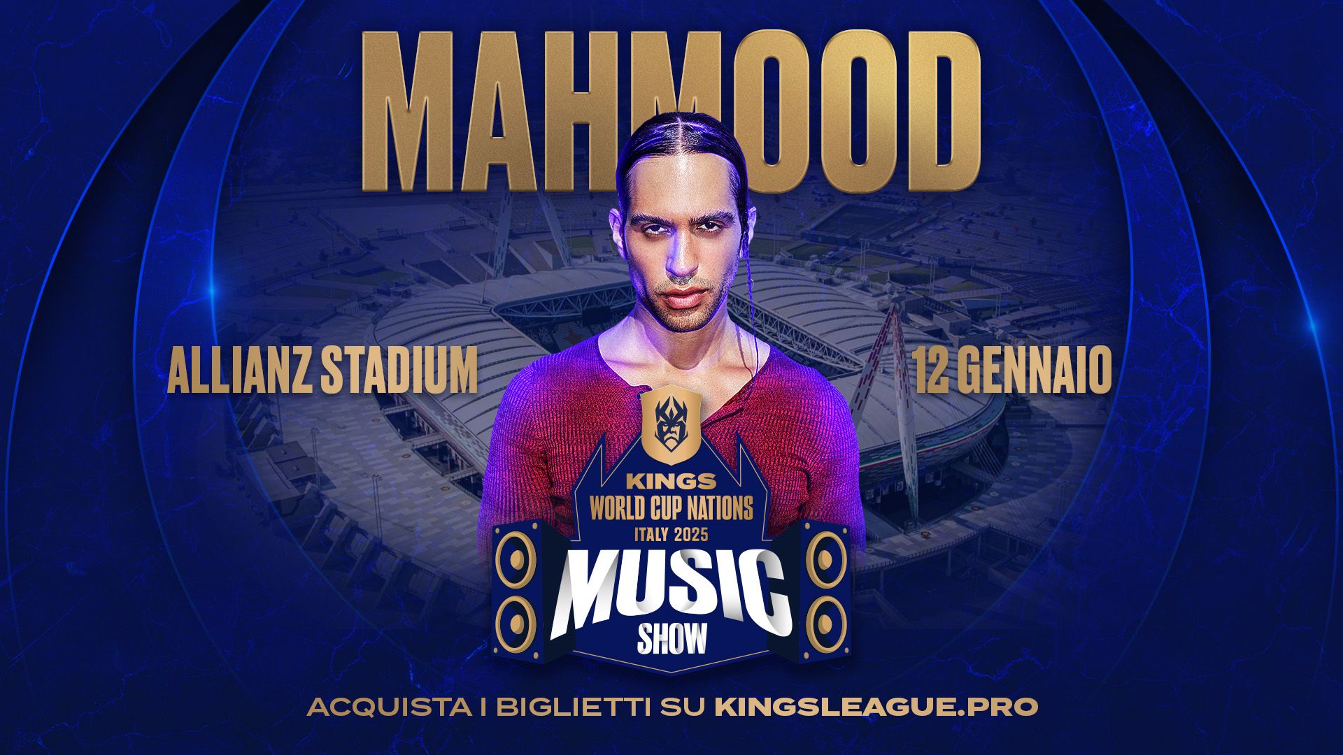 Mahmood, the star of the Music Show at the KWC Nations final